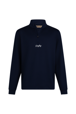 Dogleg Quarter Zip Links Edition — Navy, devant