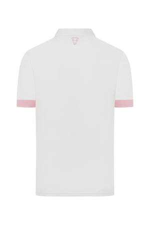 Dogleg Tour Polo women white pink view breathable lightweight golf polo