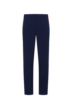 Pantalon de golf Dogleg Stella navy pour homme, vue de dos — coupe moderne stretch, golf Suisse