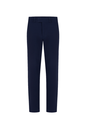 Pantalon de golf Dogleg Stella navy pour homme, vue de face — coupe moderne stretch, golf Suisse