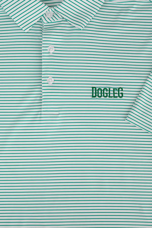 Polo de golf Dogleg vert — stretch technique et finition soignée