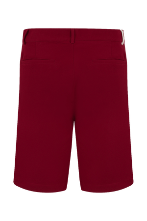 Short de golf Dogleg Stella rouge pour homme, vue de dos — short classique, golf Suisse