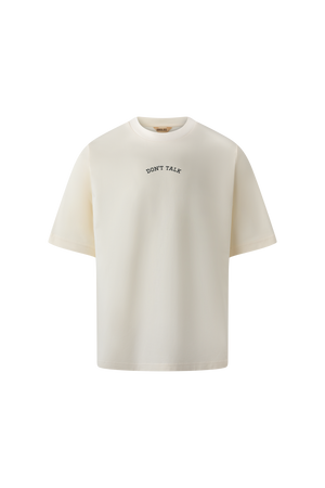 T-shirt de golf Dogleg Don't Talk pour homme, écru — t-shirt coton golf Suisse